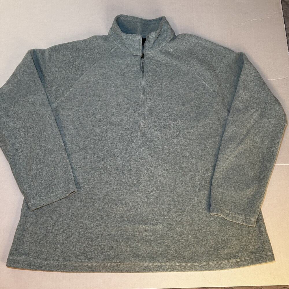 Womens XXL Eddie‎ Bauer Fleece 1/2 Zip Pullover Jacket Teal Sea Foam